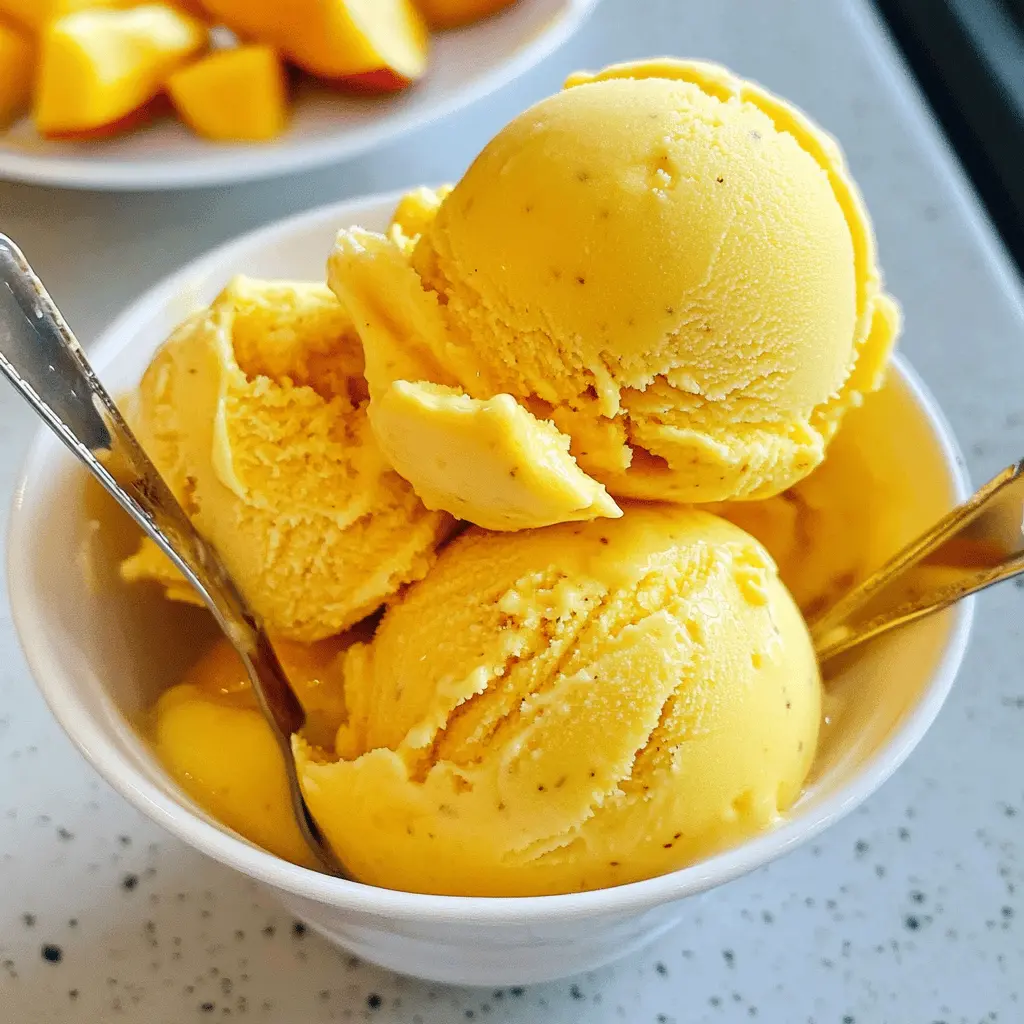 Easy Creamy Homemade Mango Gelato Recipe