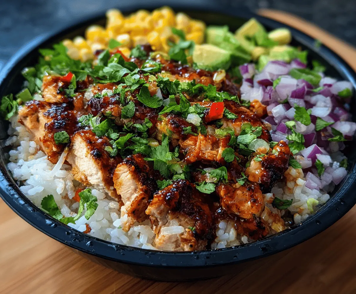 Easy Honey Chipotle Chicken Rice Bowl Recipe