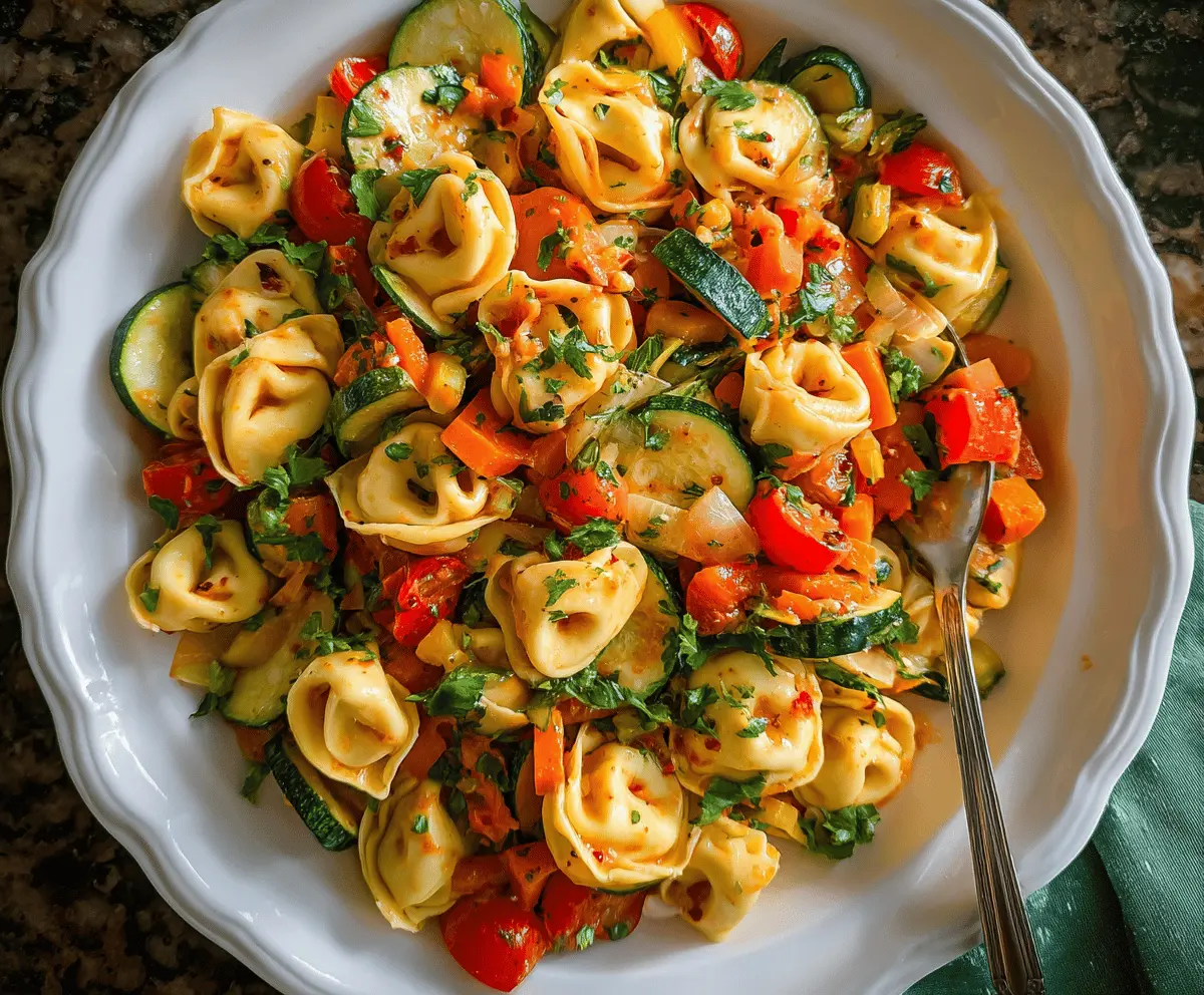 Easy Tortellini With Sautéed Vegetables Recipe