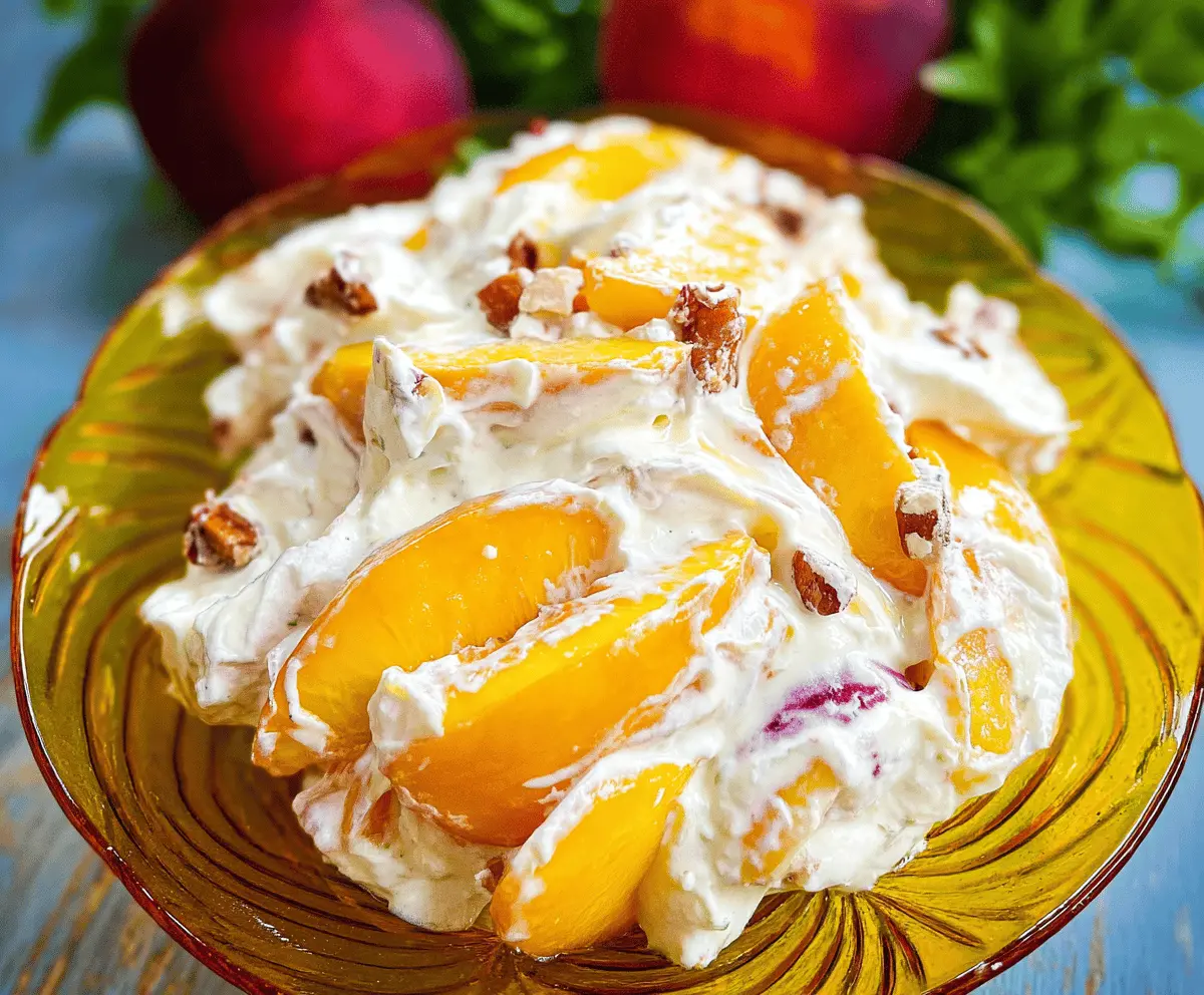 Easy Peach Cheesecake Salad Recipe