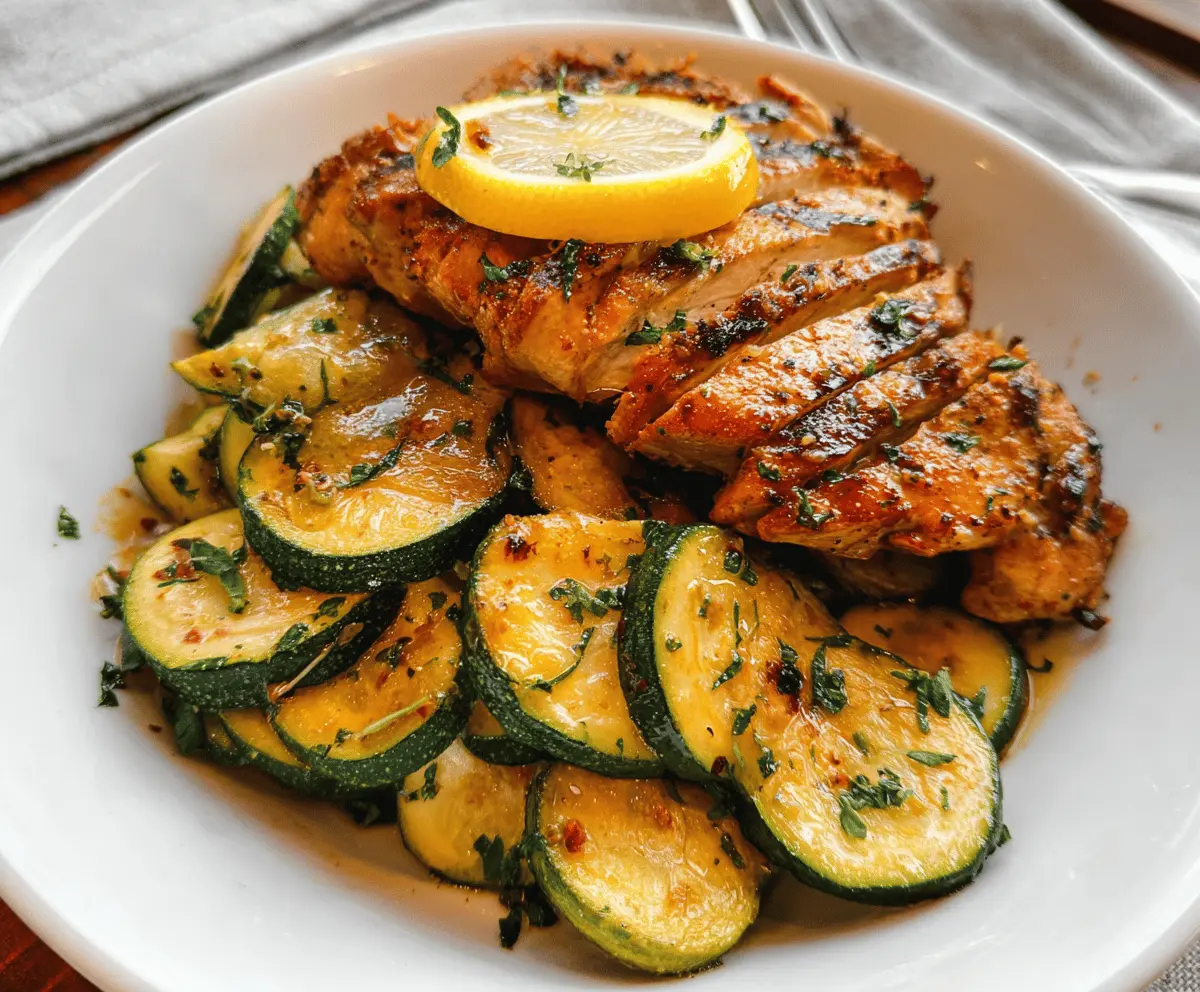 Easy Asado Chicken with Lemony Sautéed Zucchini
