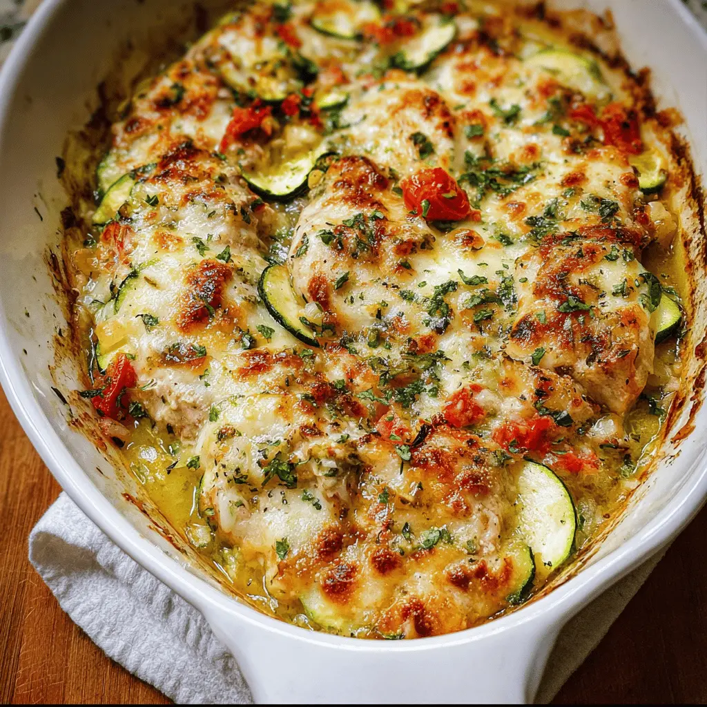 Healthy Mediterranean Chicken Zucchini Bake Recipe