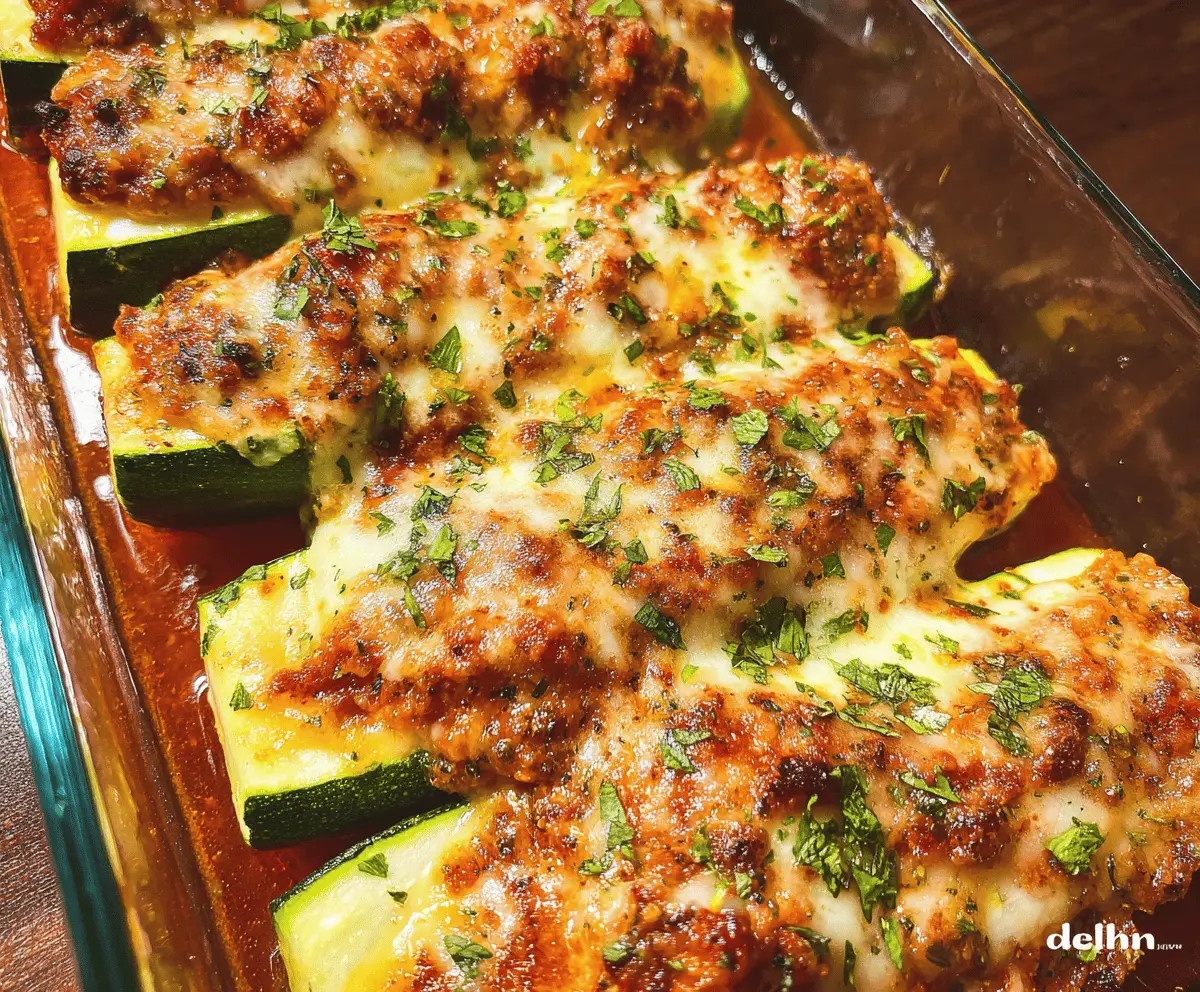 Cheesy Lasagna-Stuffed Zucchini Recipe