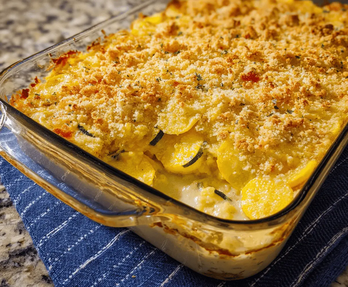 Easy Cheesy Yellow Squash Casserole Recipe