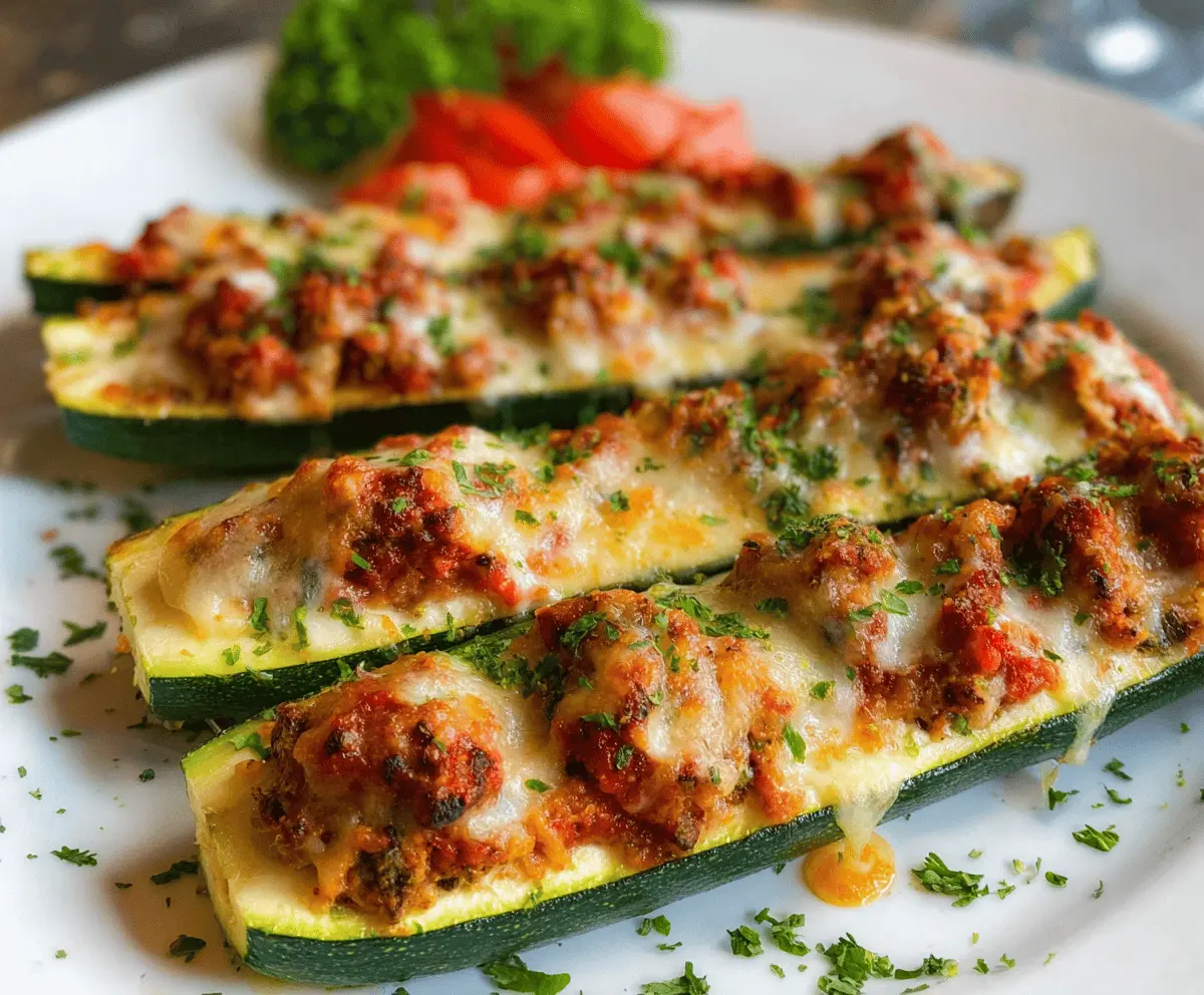 Easy Savory Stuffed Zucchini Boats Recipe