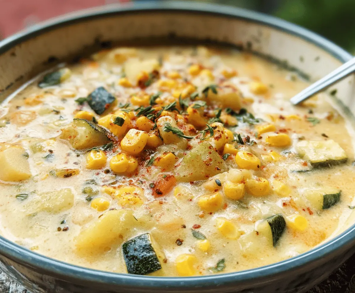 Easy Summer Corn and Zucchini Chowder Recipe