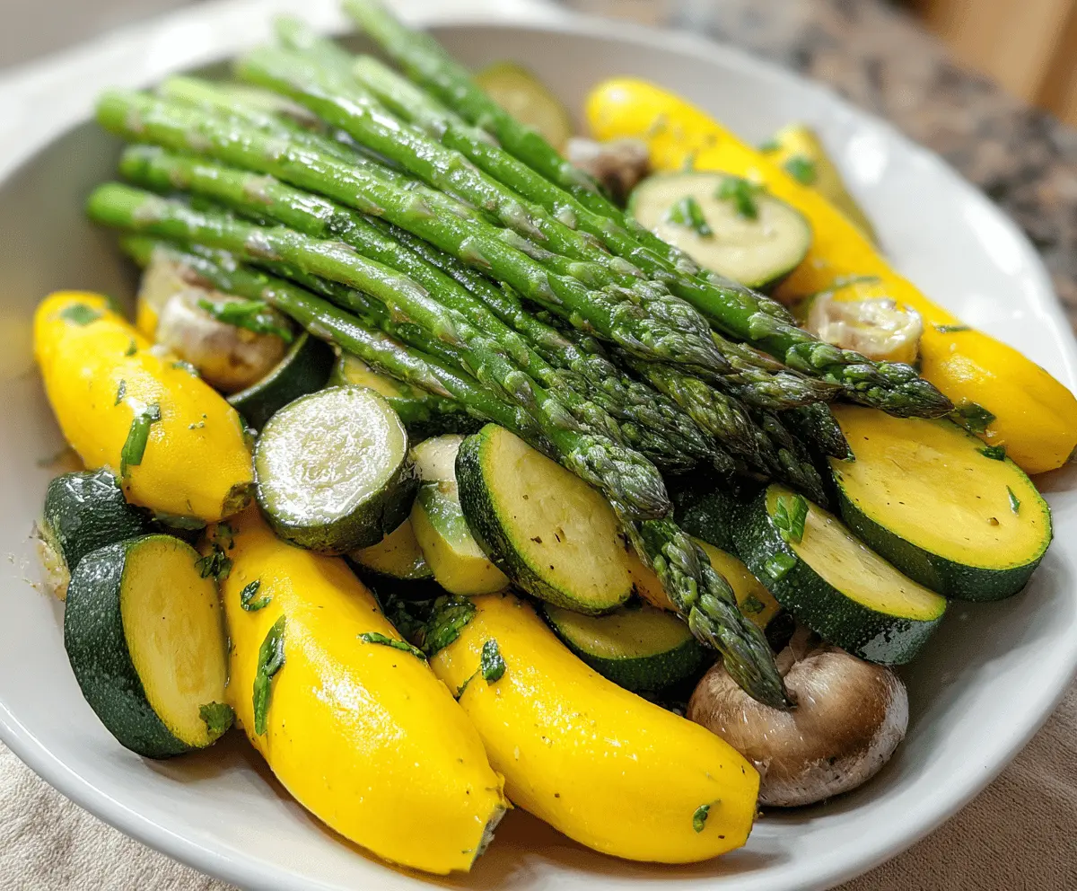 Easy Flavorful Asparagus with Zucchini and Squash
