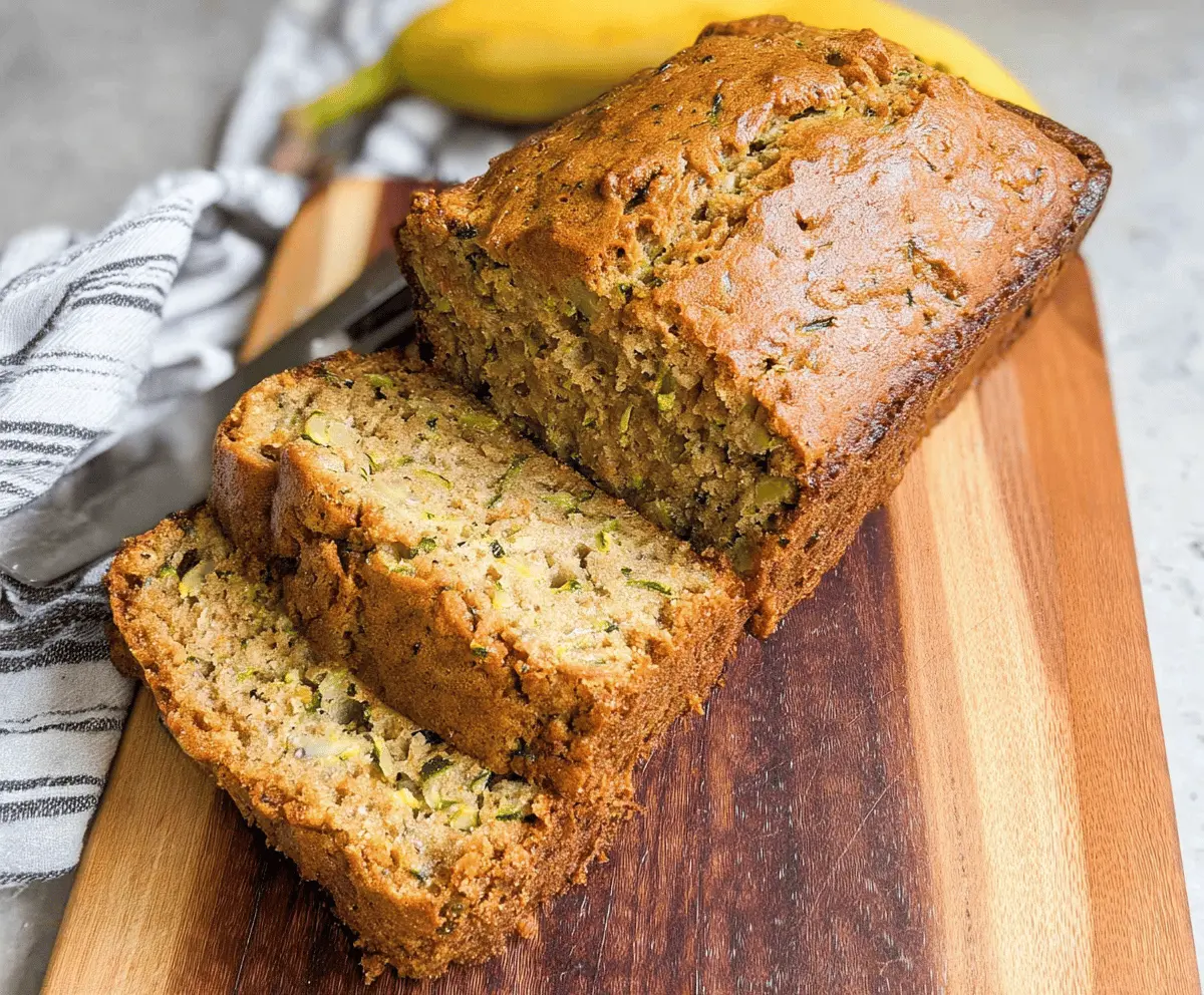 Moist Zucchini Banana Bread Recipe