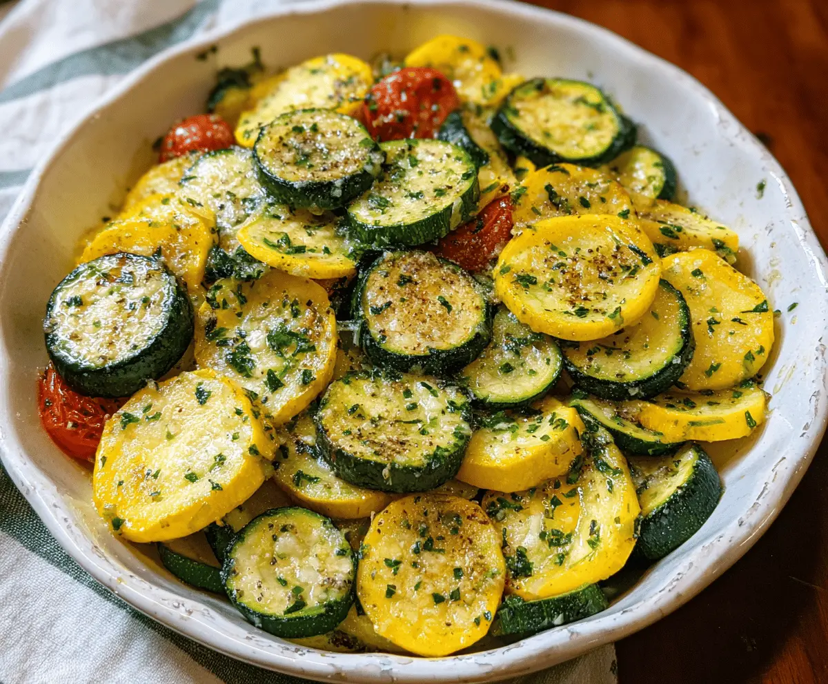 Garlic Parmesan Zucchini and Squash Medley Recipe