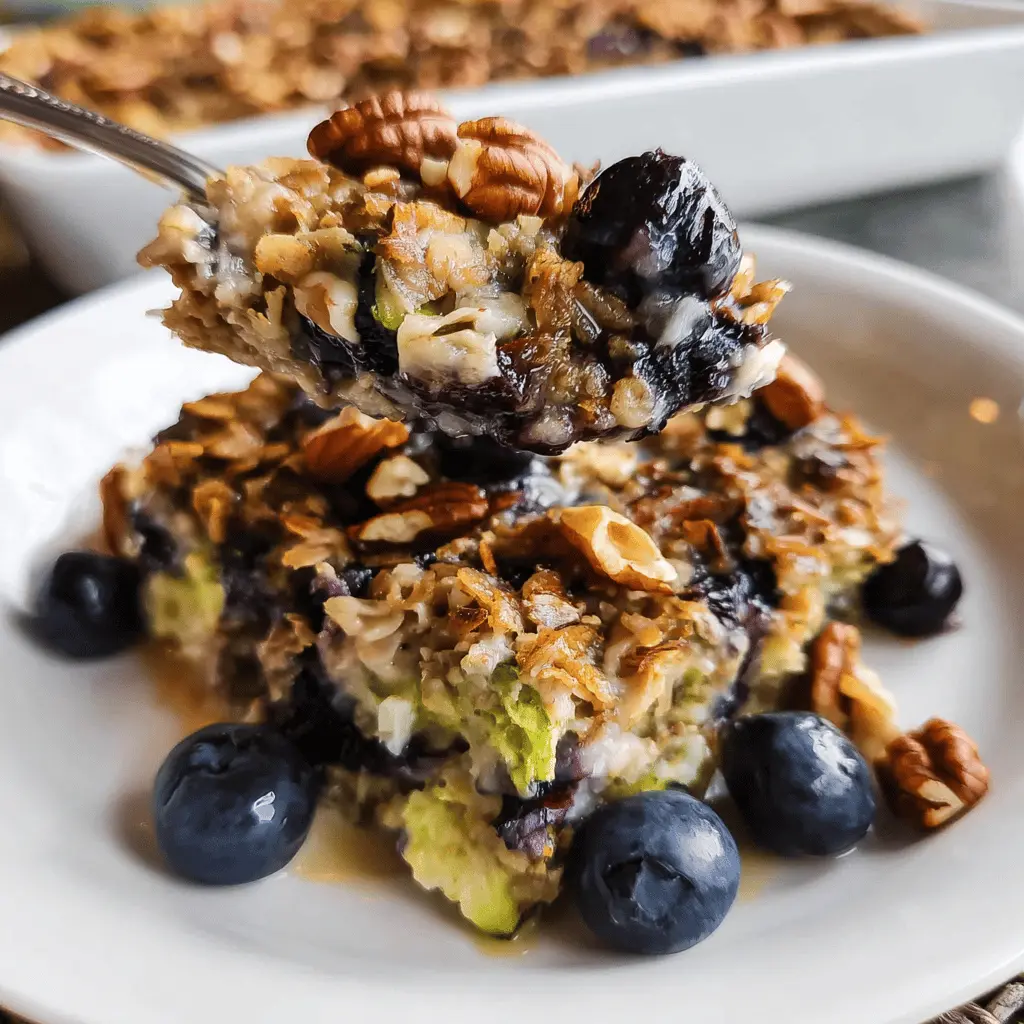 Healthy Zucchini Blueberry Baked Oatmeal Recipe