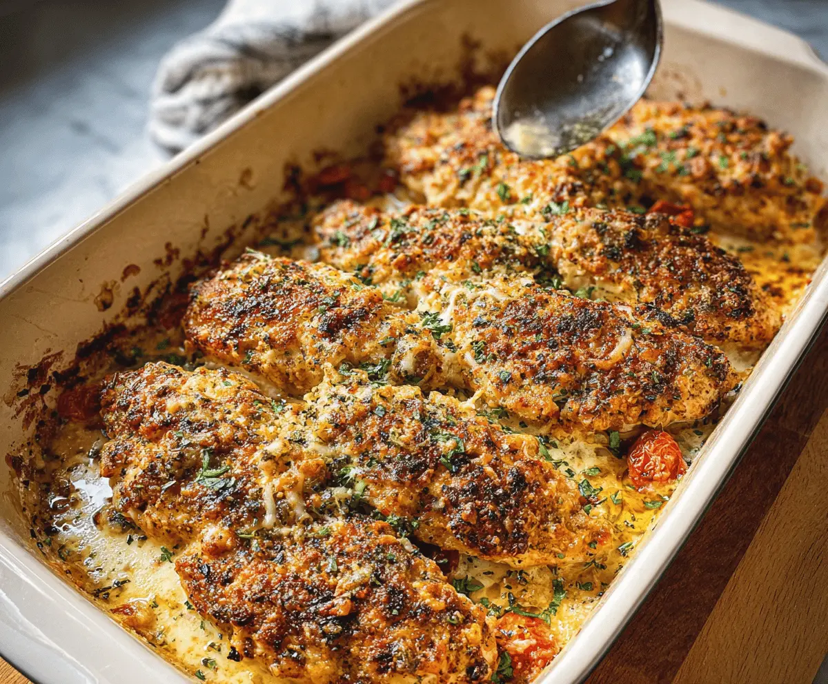 Easy Garlic Parmesan Chicken Bake Recipe