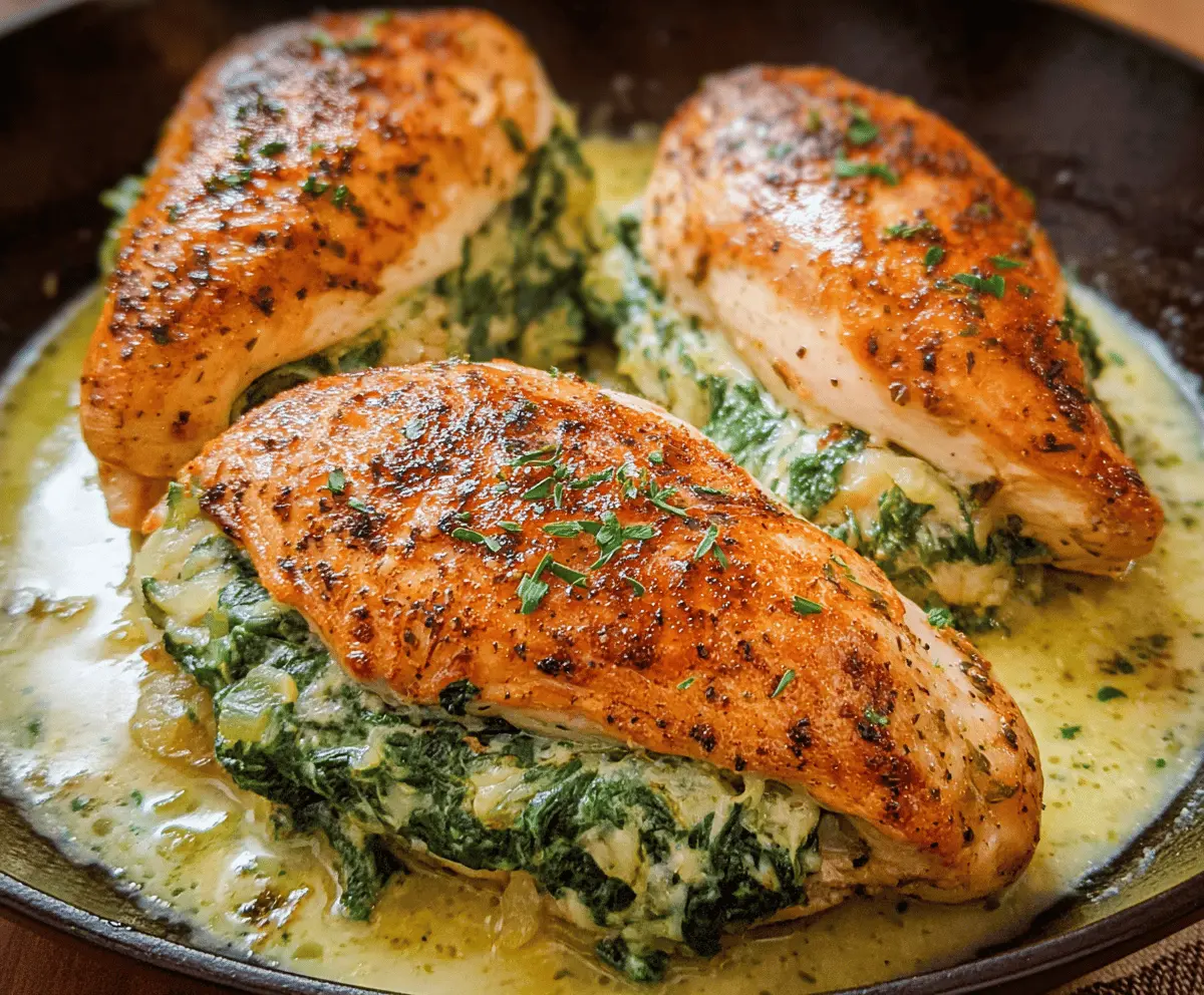Easy Spinach Stuffed Chicken Breasts Recipe