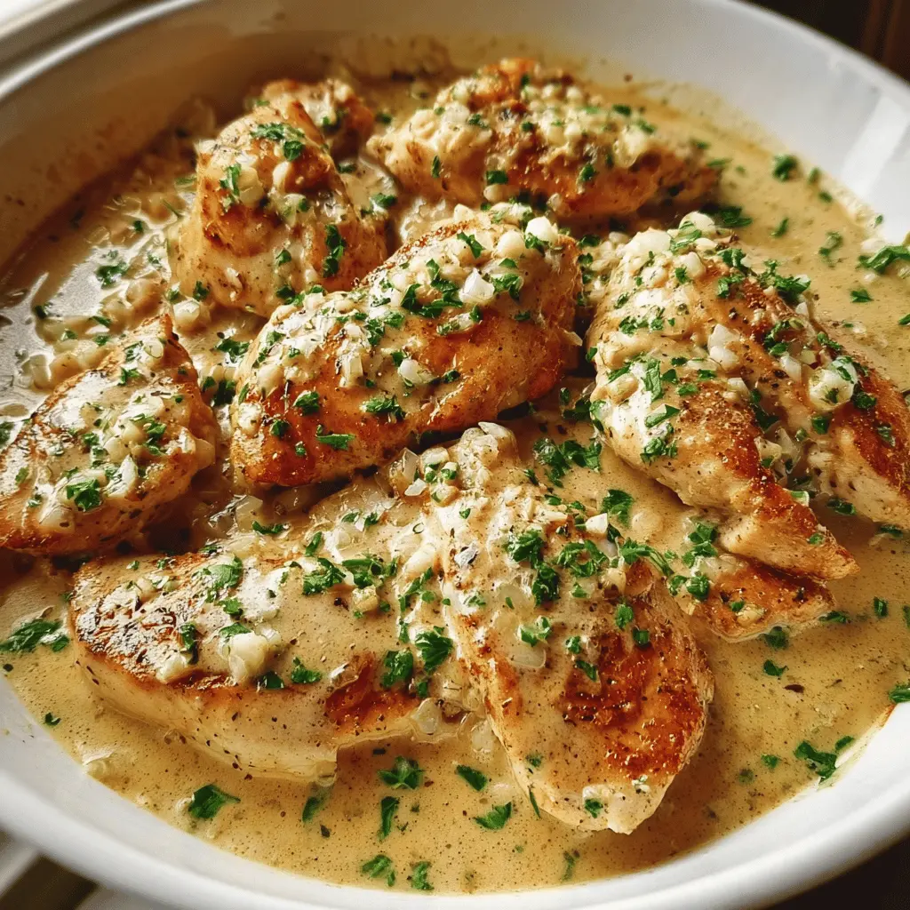 Easy Creamy Garlic Chicken Recipe