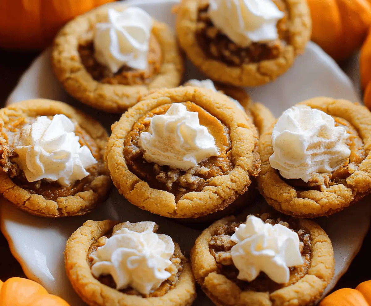 Delicious homemade pumpkin pie cookies with spiced pumpkin filling and a buttery cookie crust, perfect for fall desserts.
