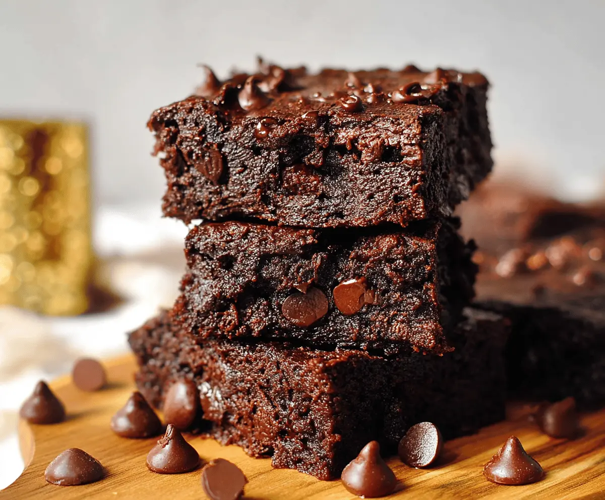 Delicious homemade sweet potato chocolate brownies with a rich, fudgy texture and a hint of sweetness, perfect for a healthy dessert option.