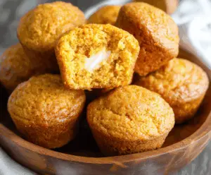 Delicious homemade sweet potato cornbread muffins with a golden crust and moist texture, perfect for breakfast or side dish.