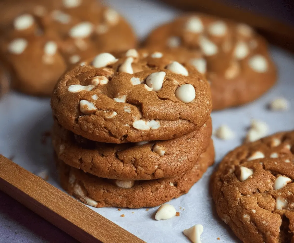 Gingerbread White Chocolate Chip Cookies