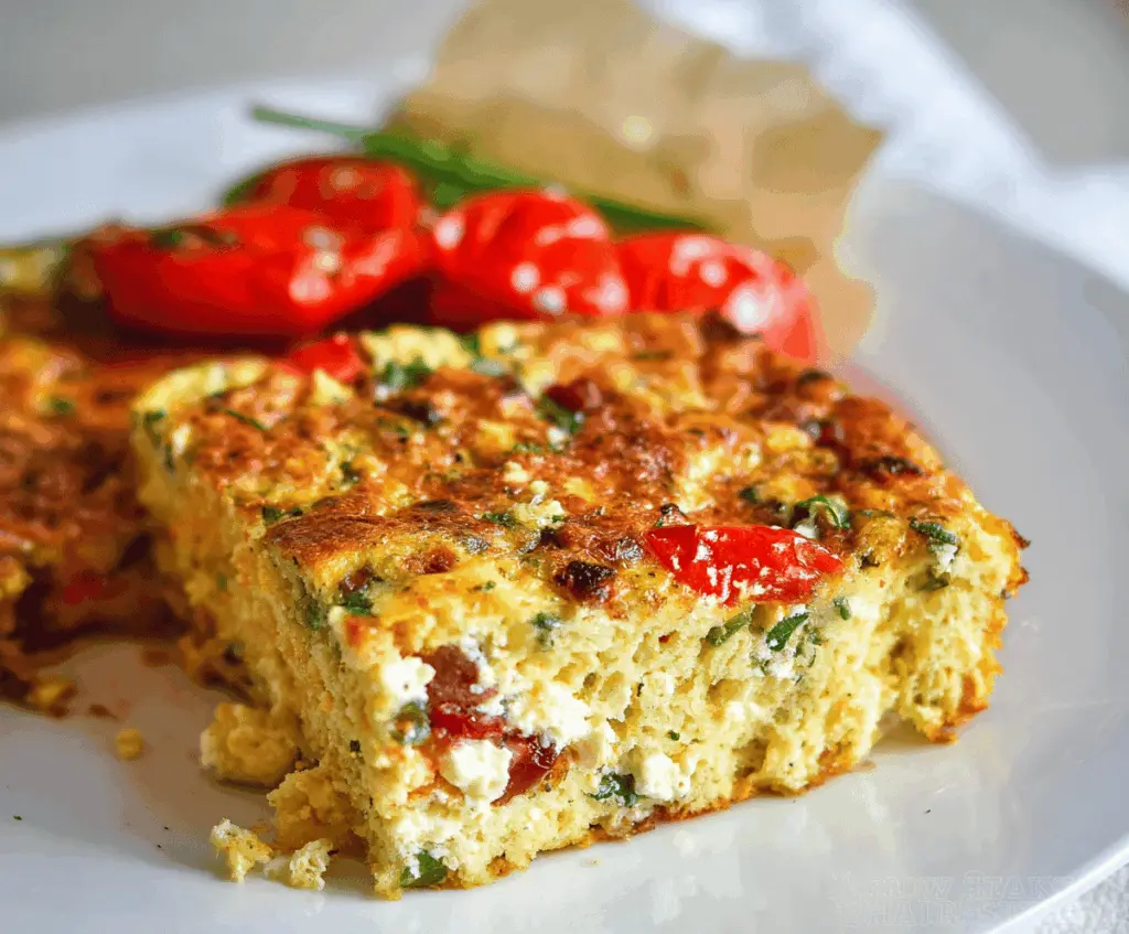 Delicious high-protein cottage cheese breakfast casserole with eggs and vegetables