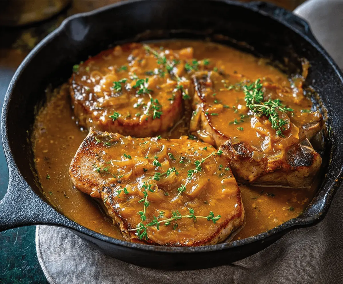 Pork Chops With Onion Gravy