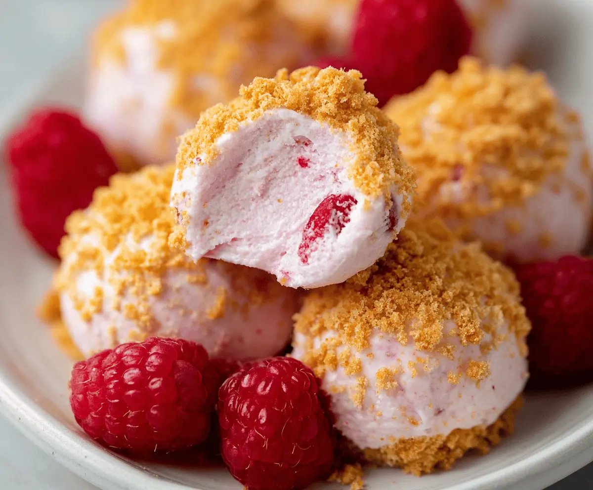 Raspberry Cheesecake Bites