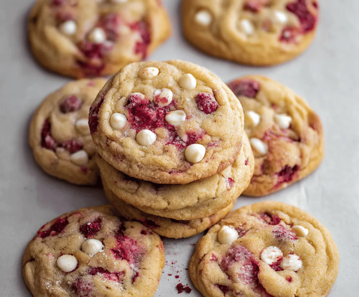 Raspberry White Chocolate Chip Cookies