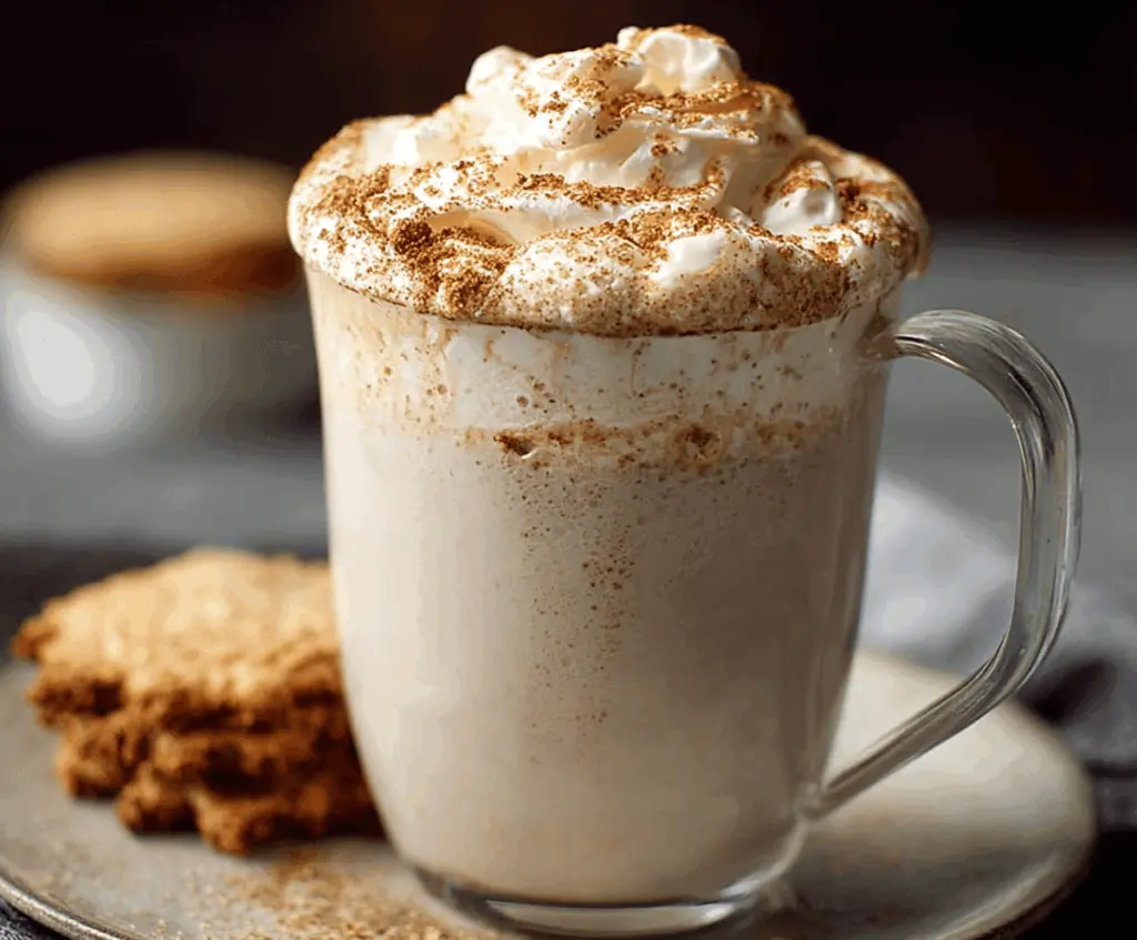 Creamy Snickerdoodle Hot Chocolate topped with whipped cream and cinnamon for a cozy winter drink.