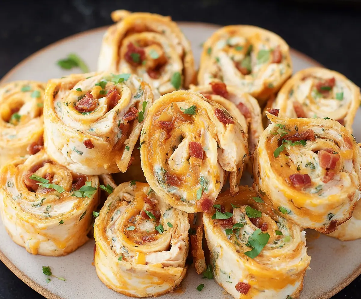 Delicious Crack Chicken Pinwheels fresh out of the oven, showcasing flaky pastry and savory chicken filling.