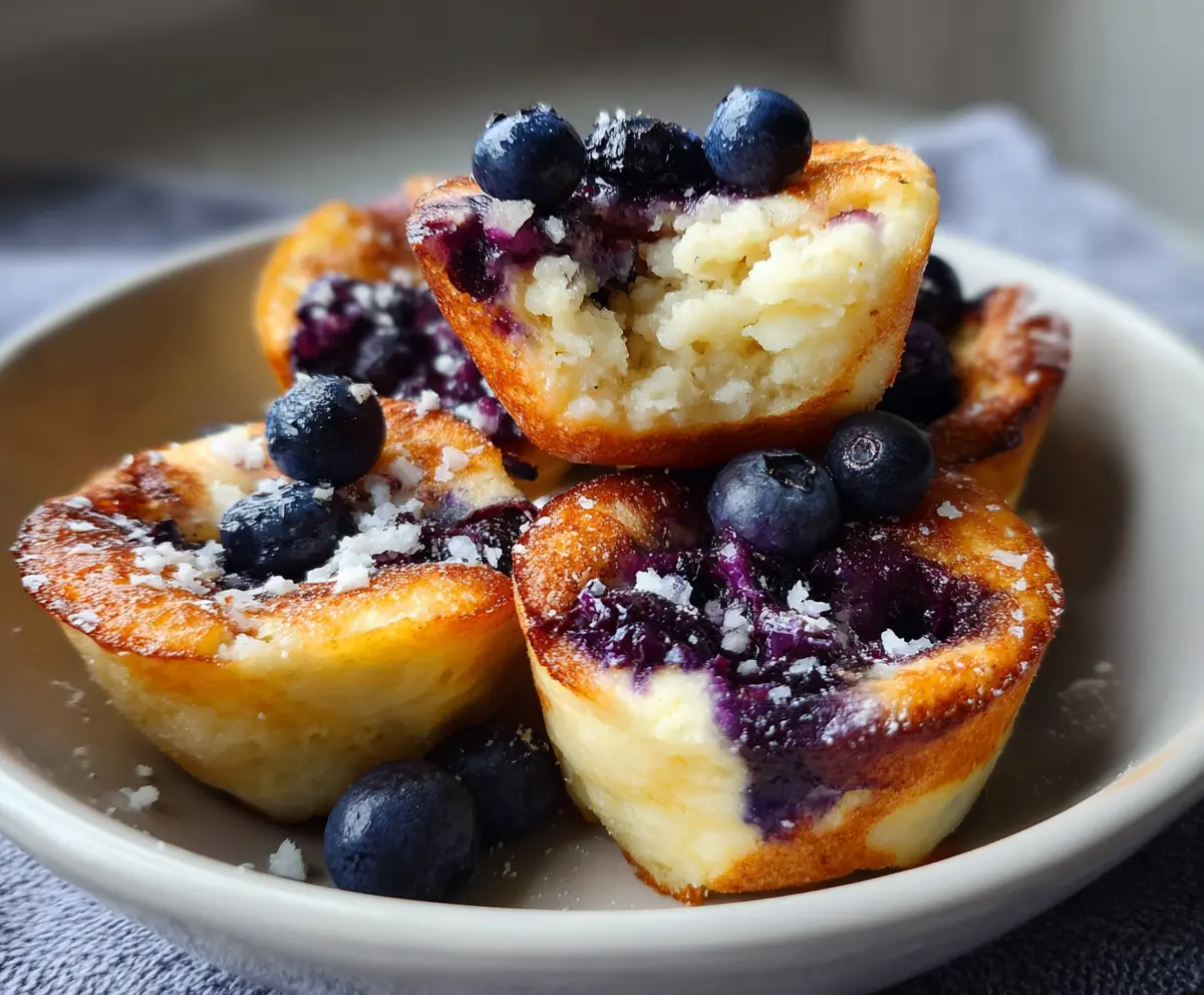 Delicious blueberry cottage cheese pancake bites served on a white plate, perfect for breakfast or snacks