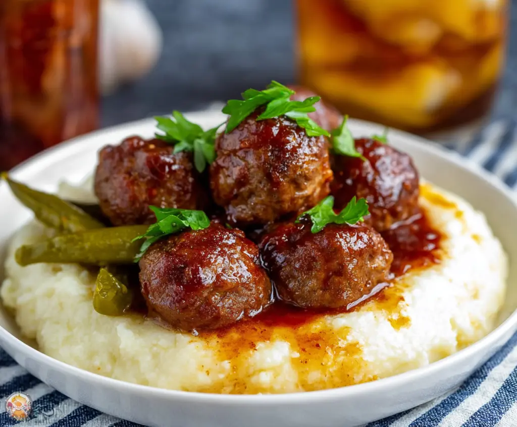 Delicious Crockpot Mississippi Meatballs in a savory sauce, perfect for parties and family dinners.