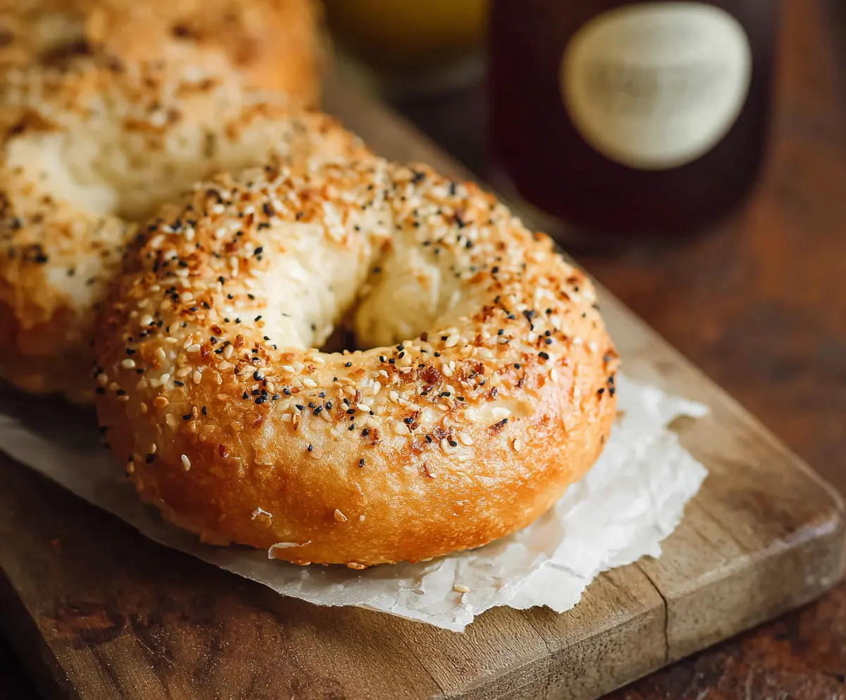 Delicious homemade cottage cheese bagels with only three ingredients ready to enjoy.