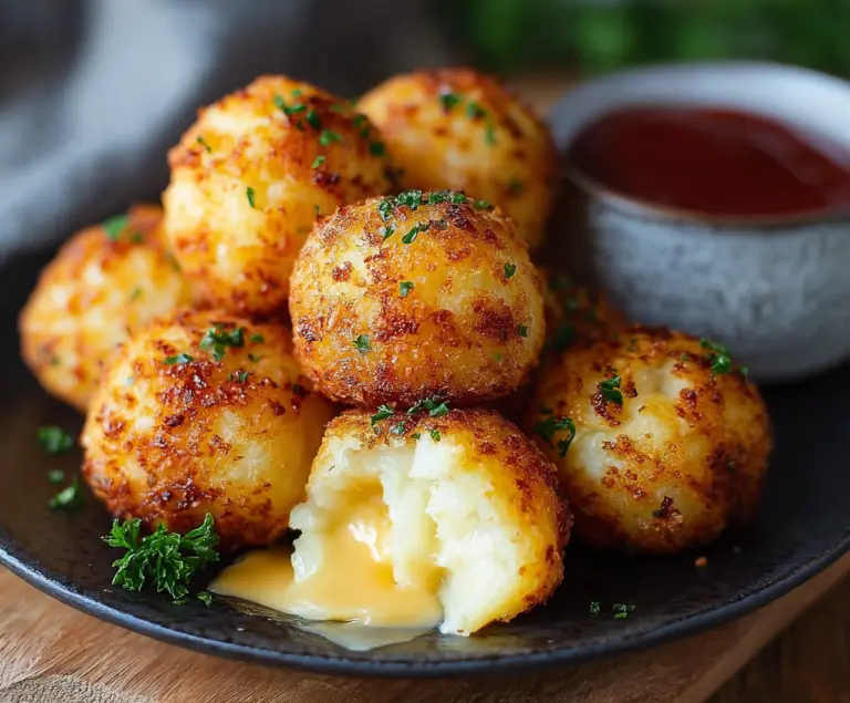 Air Fryer Cheesy Mashed Potato Balls