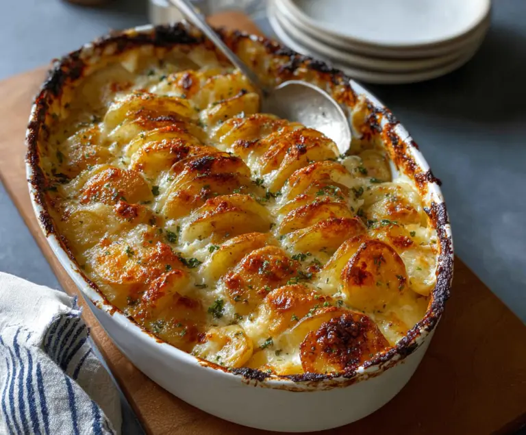 Cheesy Garlic Butter Potato Bake