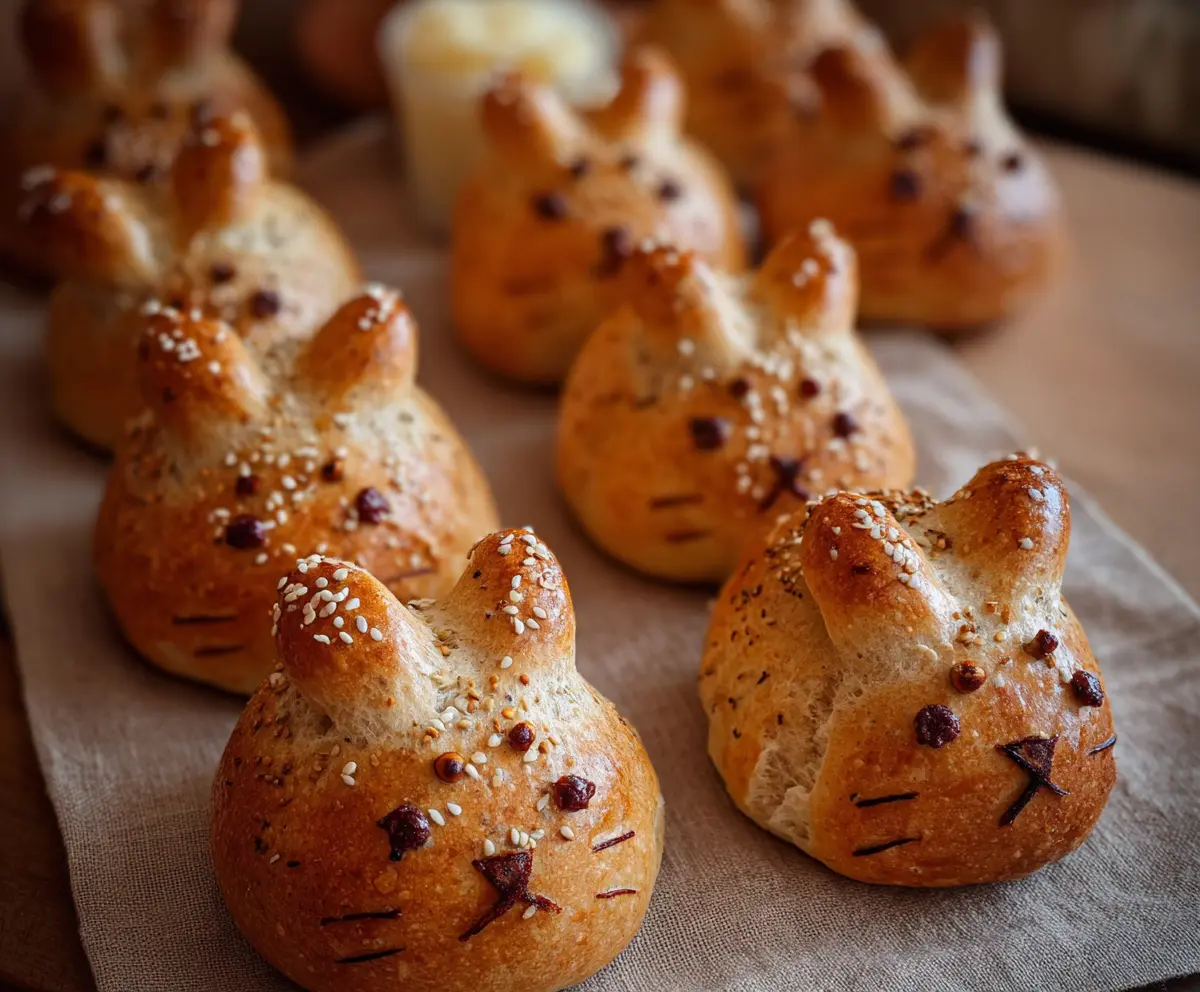 Delicious Hot Cross Bunny Rolls with sweet frosting and colorful sprinkles