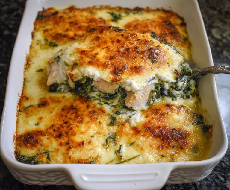 Chicken and Spinach Casserole with Cream Cheese