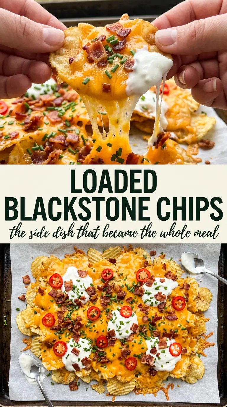 Blackstone loaded potato chips crispy cheesy bacon