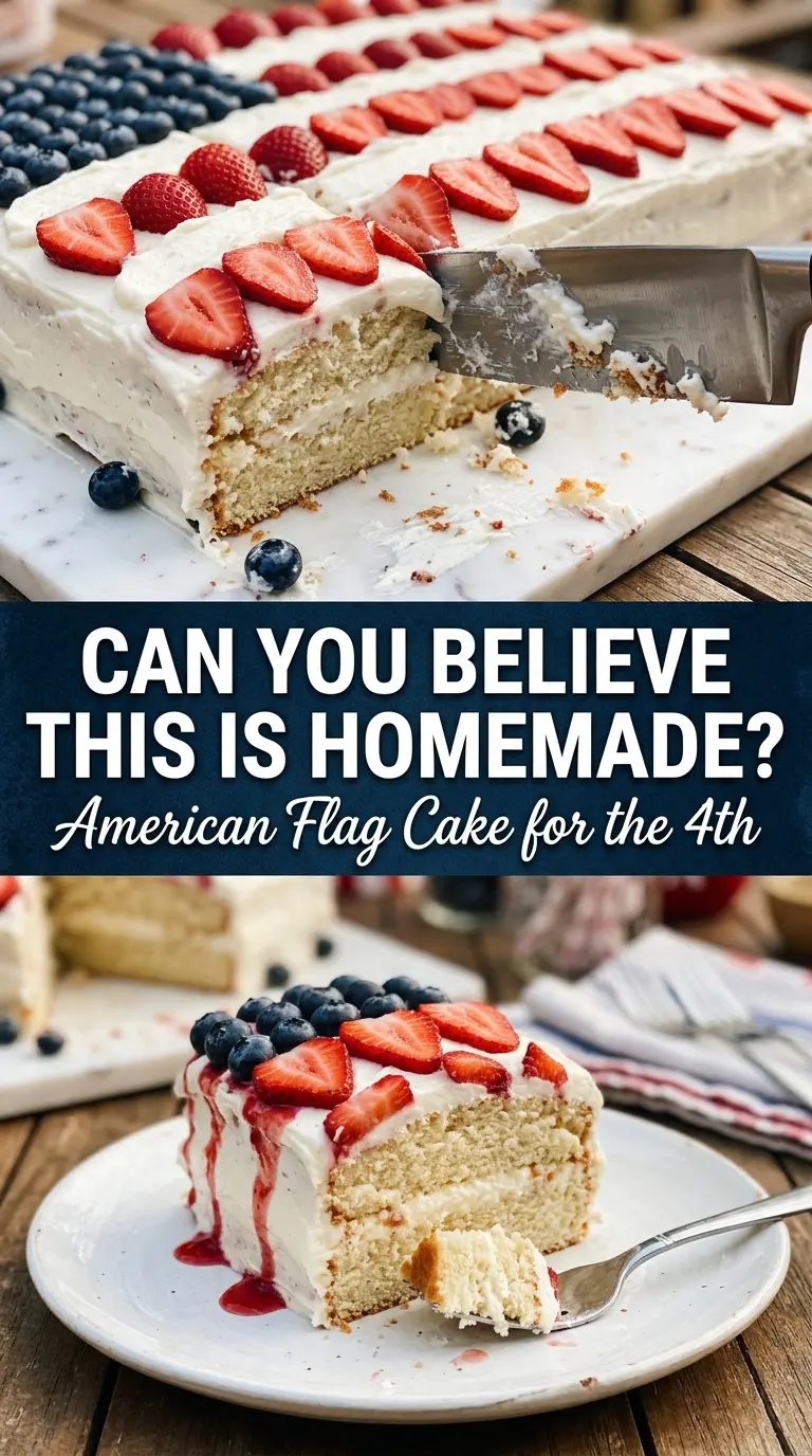 American flag cake patriotic sheet cake