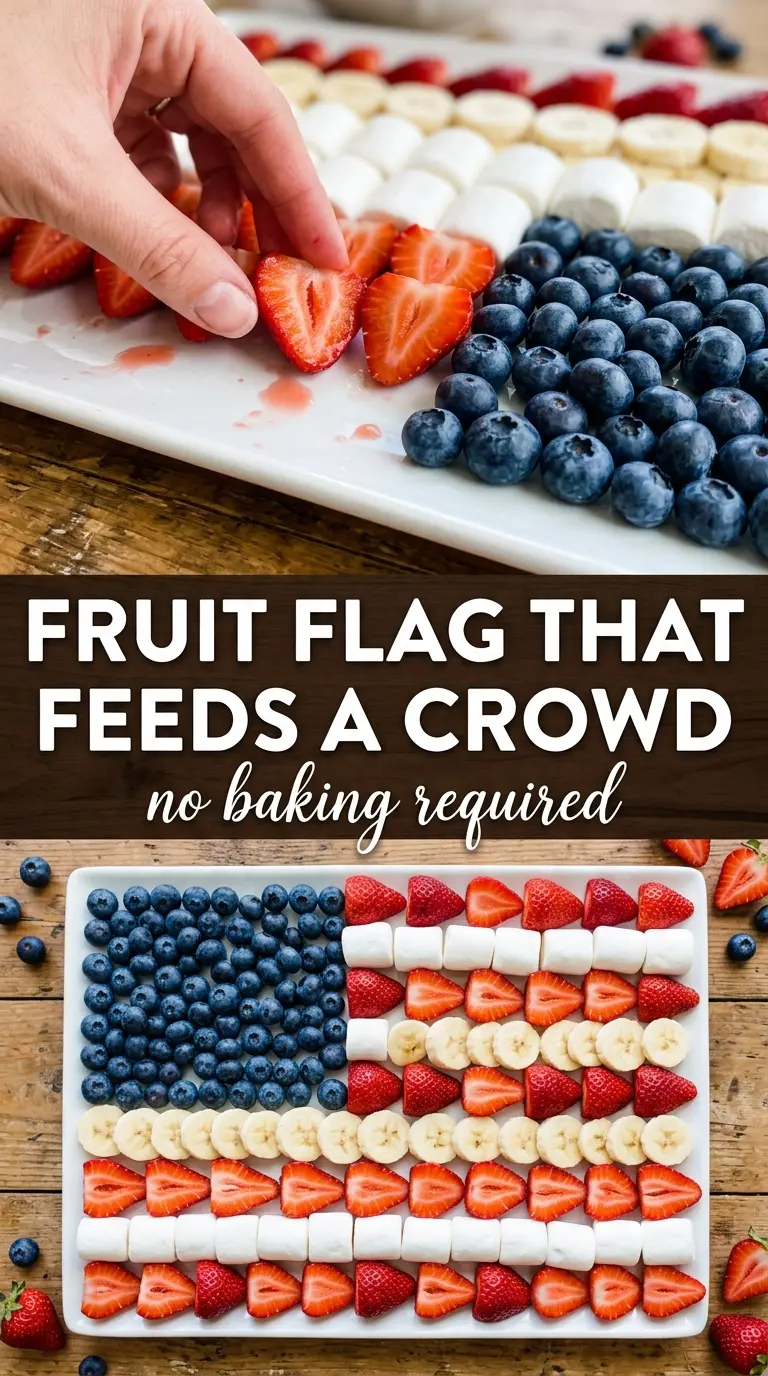 American Flag Fruit Platter red white blue patriotic fruit