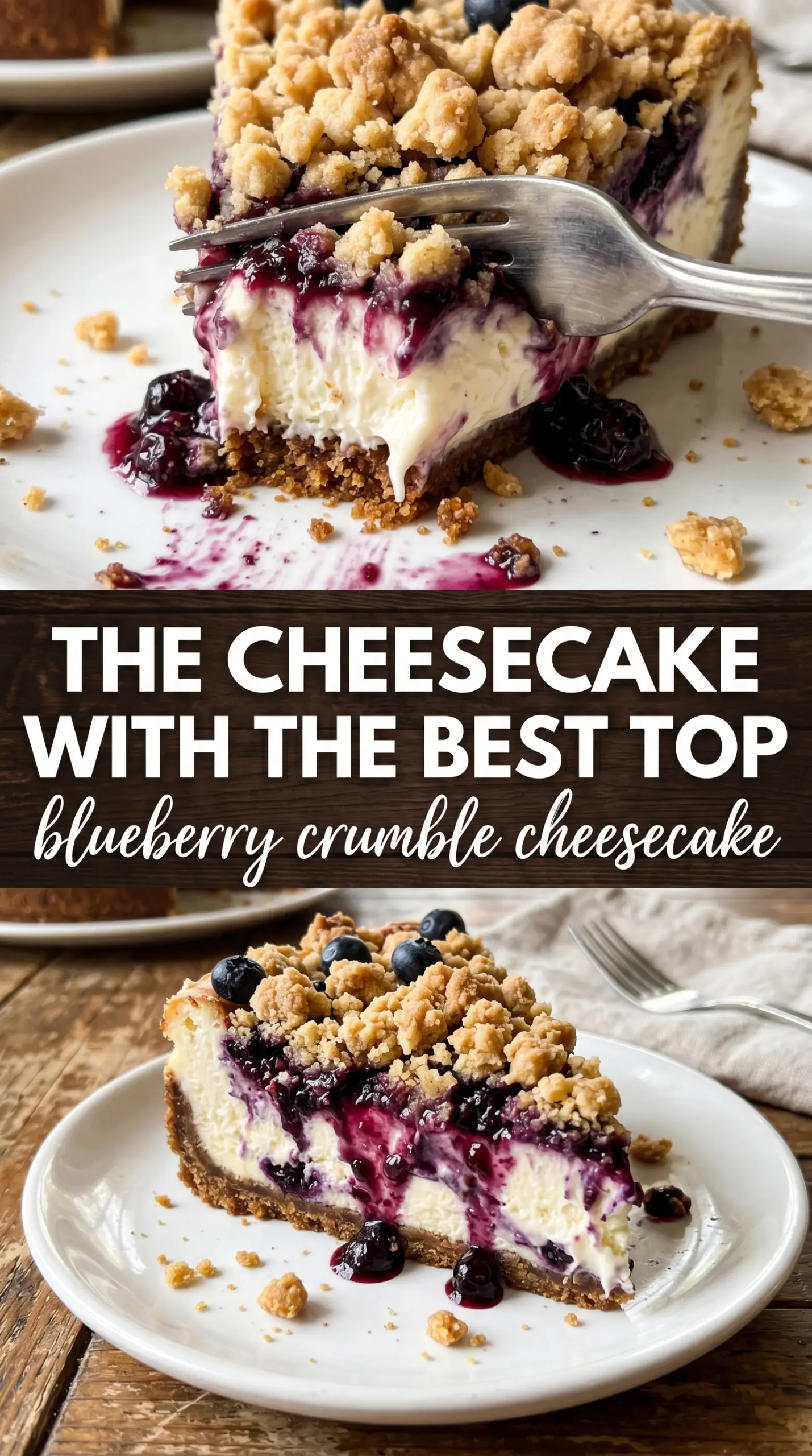 Blueberry Crumble Cheesecake creamy blueberry oat crumble