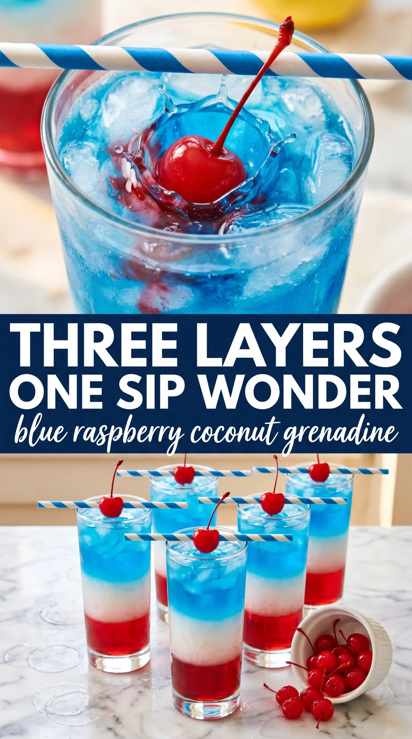 Bomb Pop Cocktail layered patriotic drink