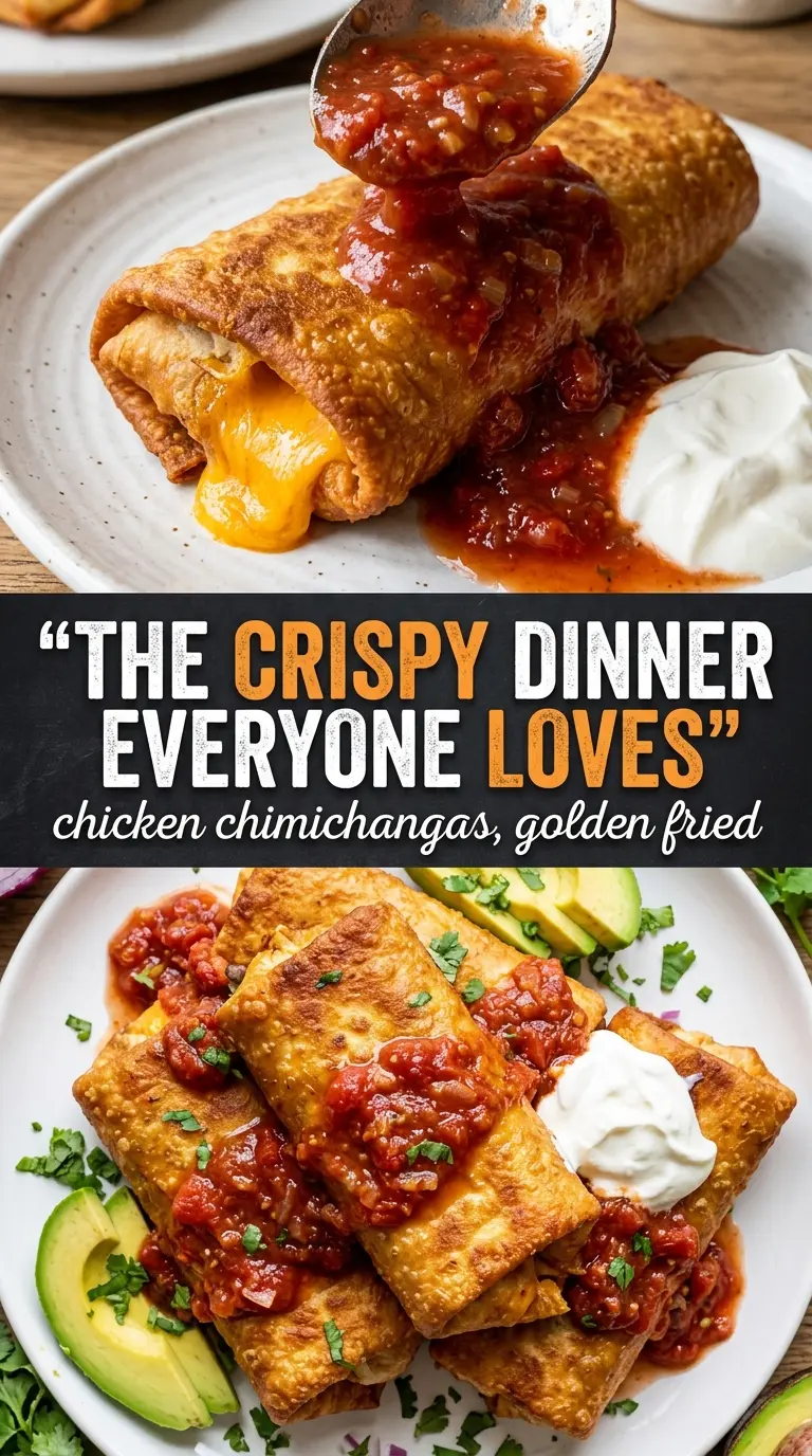 Chicken Chimichangas crispy Tex-Mex golden