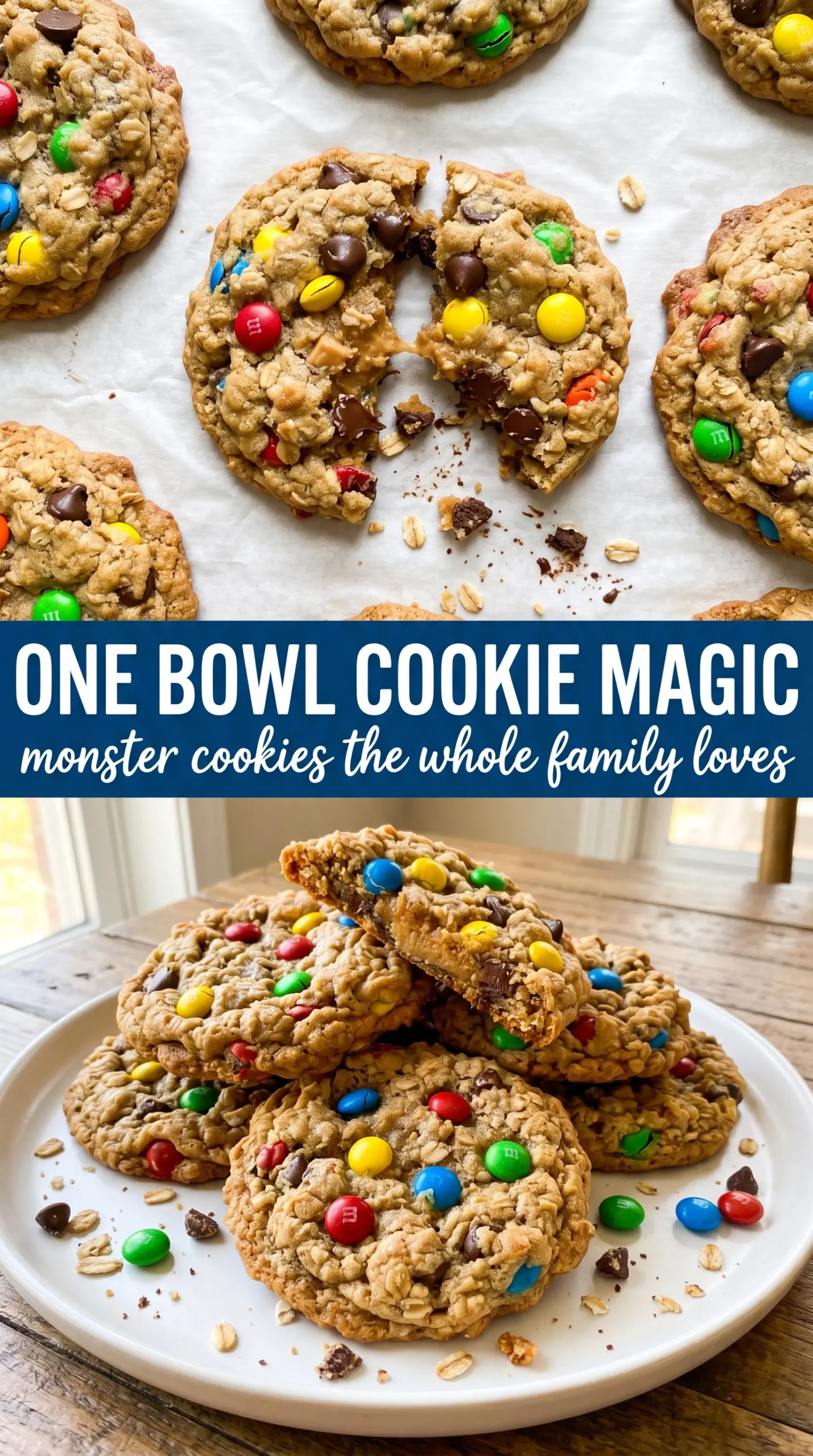 Monster Cookies colorful chewy peanut butter