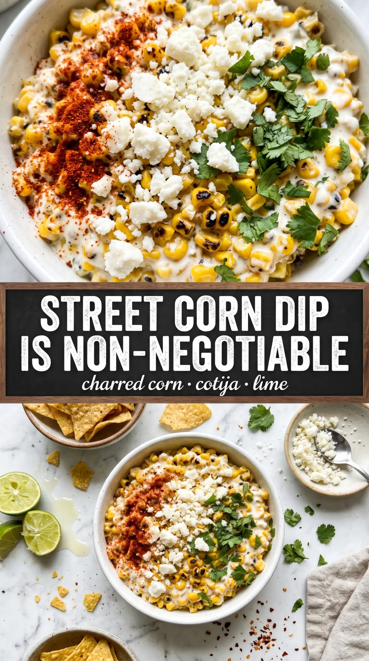 Street Corn Dip creamy charred cheesy