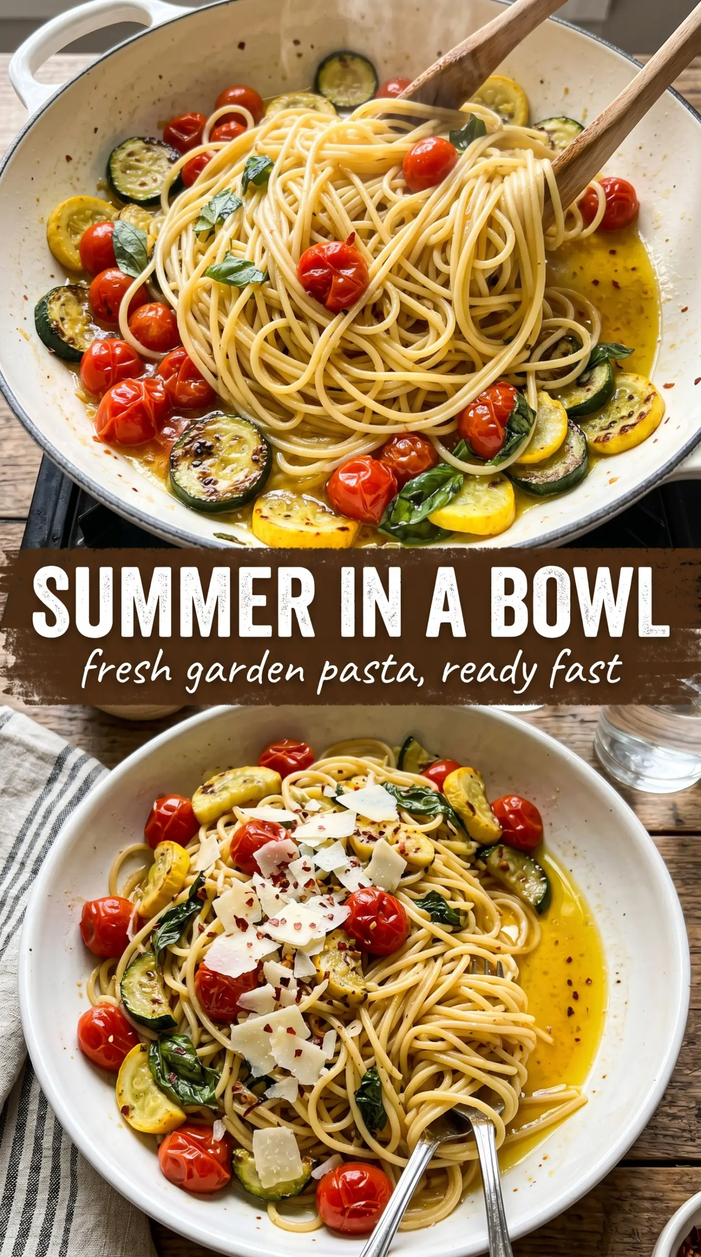 Summer Garden Pasta fresh vegetable pasta zucchini tomato