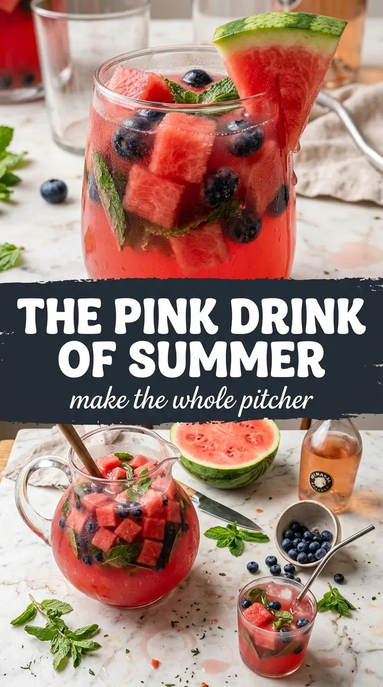 Watermelon Sangria blush-pink minty citrus