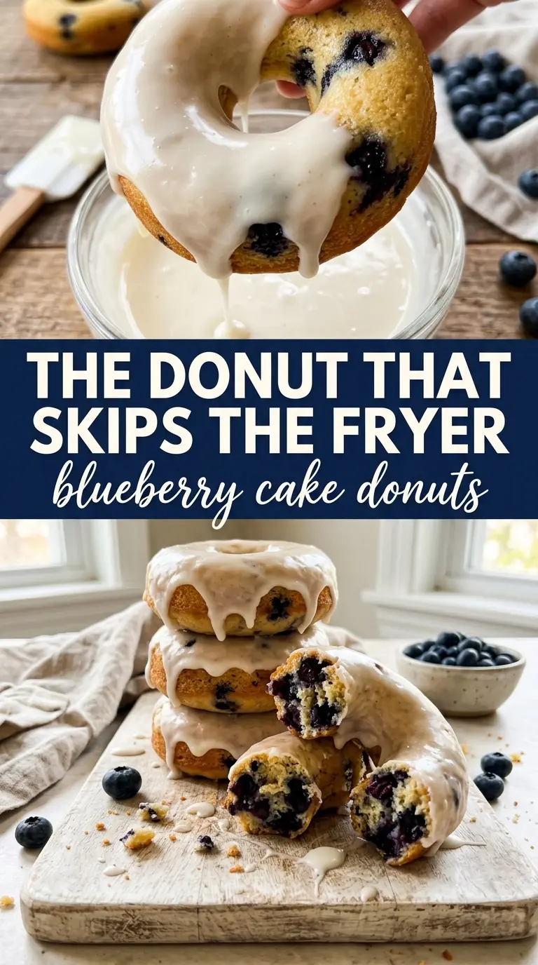 Blueberry Cake Donuts soft glazed blueberry