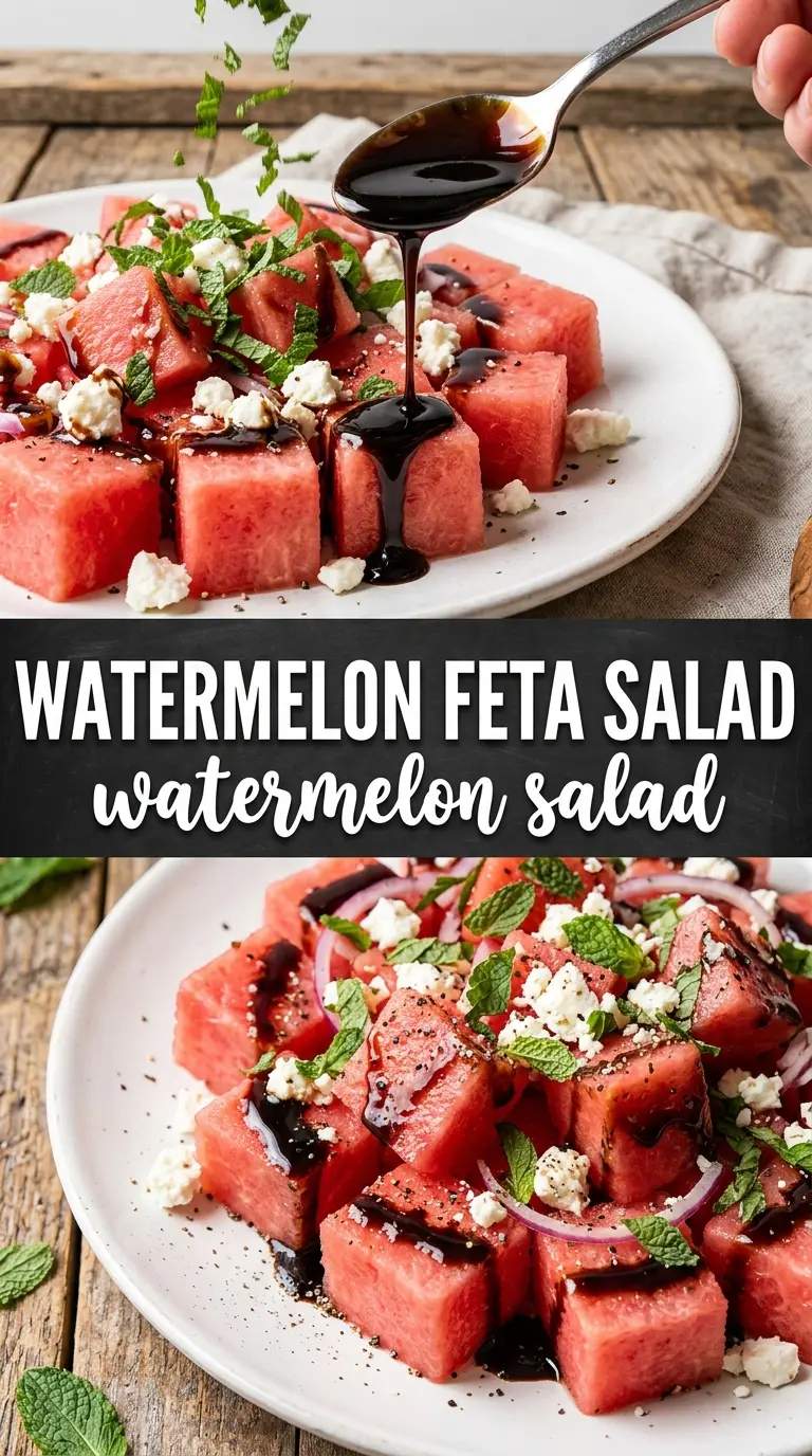 Watermelon Salad fresh crisp feta mint
