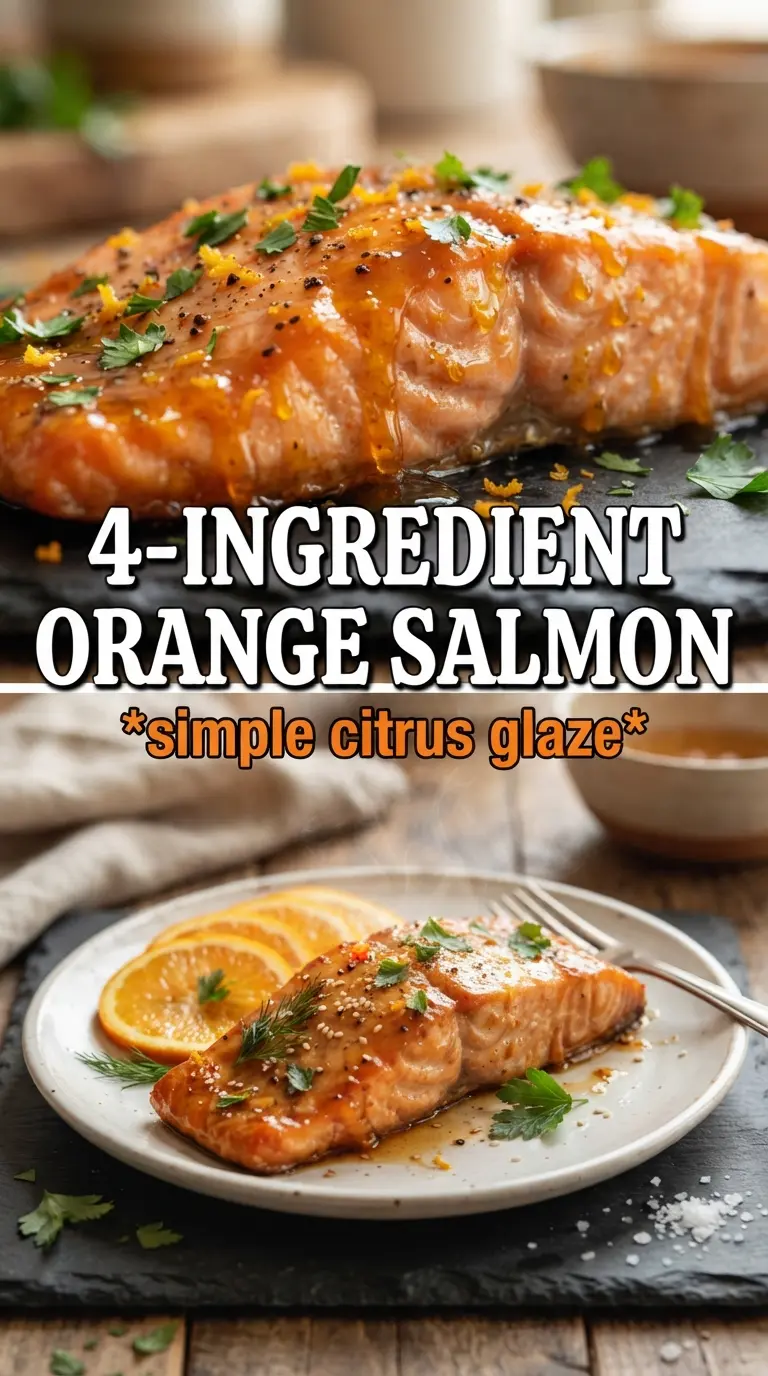 4-Ingredient Orange Salmon glossy citrus caramelized